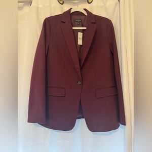 Ann Taylor Burgundy Blazer and Pants (two piece set)  Size 8